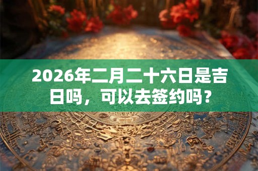 2026年二月二十六日是吉日吗，可以去签约吗？