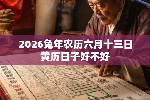 2026兔年农历六月十三日黄历日子好不好 2026兔年农历六月十三日黄历日子好不好