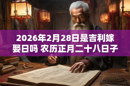 2026年2月28日是吉利嫁娶日吗 农历正月二十八日子如何 2026年2月28日是吉利嫁娶日吗 农历正月二十八日子如何