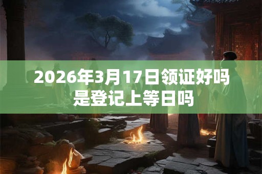 2026年3月17日领证好吗 是登记上等日吗