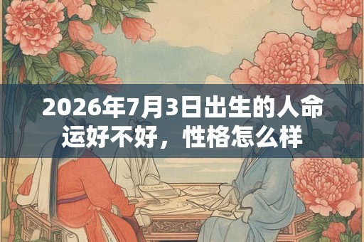 2026年7月3日出生的人命运好不好,性格怎么样 2026年7月3日出生的人命运好不好,性格怎么样