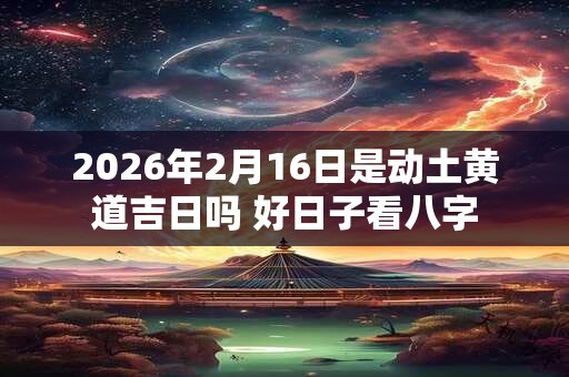 2026年2月16日是动土黄道吉日吗 好日子看八字