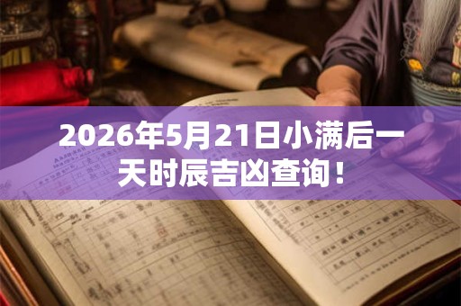 2026年5月21日小满后一天时辰吉凶查询！