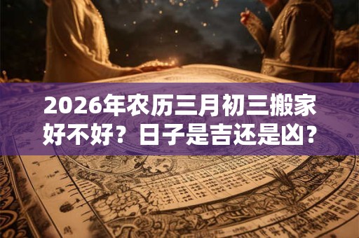2026年农历三月初三搬家好不好?日子是吉还是凶? 2026年农历三月初三搬家好不好?日子是吉还是凶?