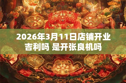 2026年3月11日店铺开业吉利吗 是开张良机吗