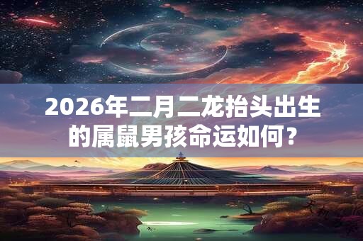 2026年二月二龙抬头出生的属鼠男孩命运如何? 2026年二月二龙抬头出生的属鼠男孩命运如何?