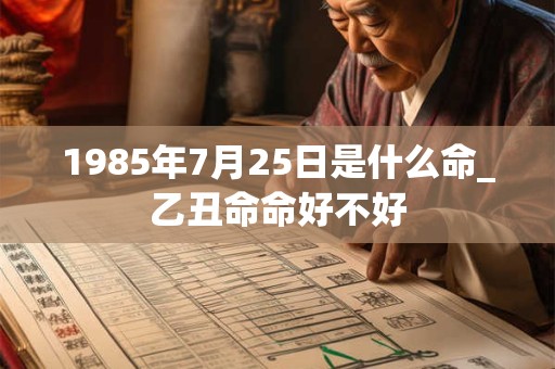1985年7月25日是什么命_乙丑命命好不好