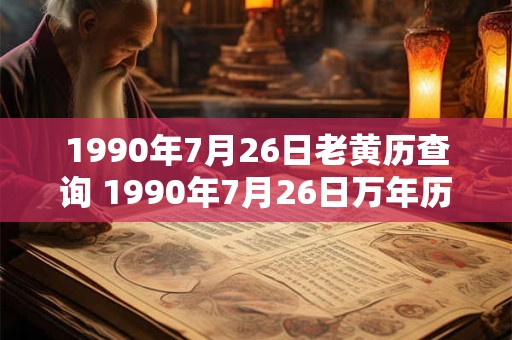 1990年7月26日老黄历查询 1990年7月26日万年历黄道吉日