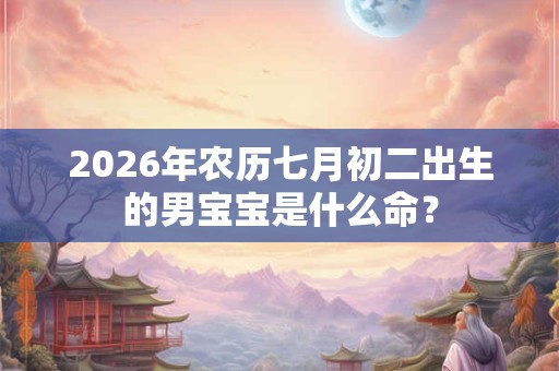 2026年农历七月初二出生的男宝宝是什么命？