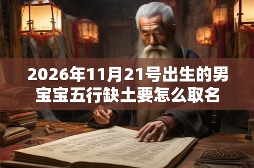 2026年11月21号出生的男宝宝五行缺土要怎么取名