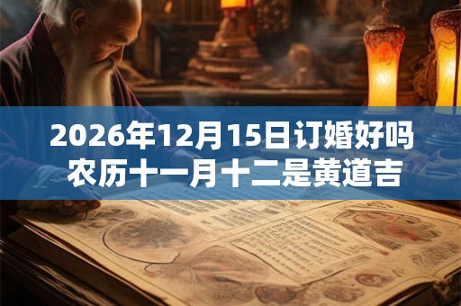 2026年12月15日订婚好吗 农历十一月十二是黄道吉日吗
