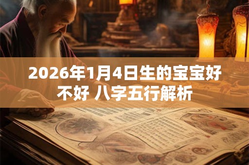 2026年1月4日生的宝宝好不好 八字五行解析