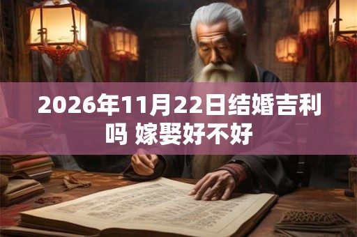 2026年11月22日结婚吉利吗 嫁娶好不好