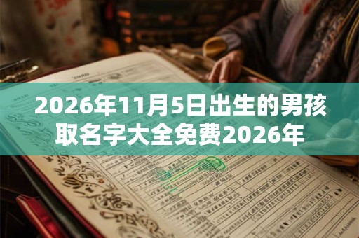 2026年11月5日出生的男孩取名字大全免费2026年