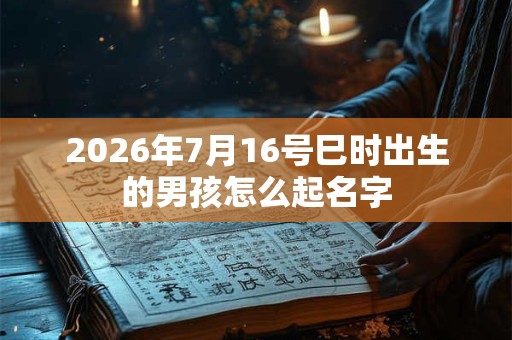 2026年7月16号巳时出生的男孩怎么起名字 2026年7月16号巳时出生的男孩怎么起名字
