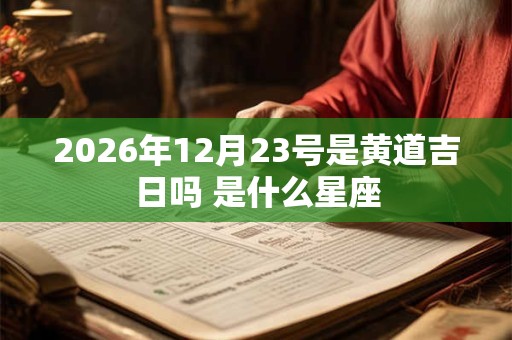 2026年12月23号是黄道吉日吗 是什么星座