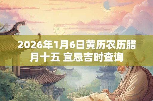 2026年1月6日黄历农历腊月十五 宜忌吉时查询