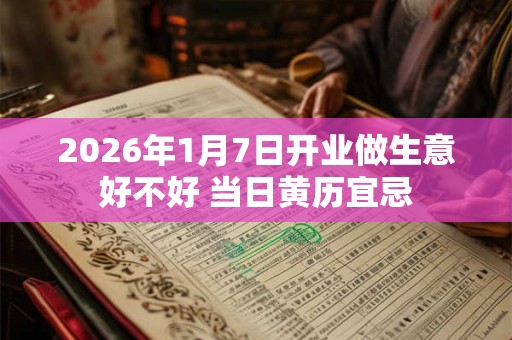 2026年1月7日开业做生意好不好 当日黄历宜忌