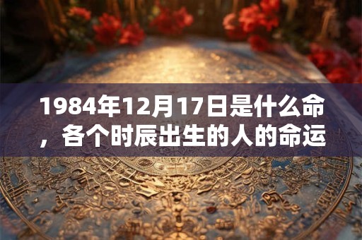 1984年12月17日是什么命,各个时辰出生的人的命运 1984年12月17日是什么命,各个时辰出生的人的命运