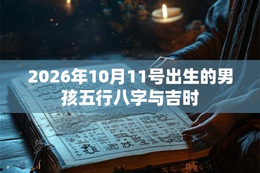 2026年10月11号出生的男孩五行八字与吉时
