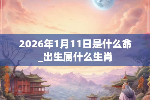 2026年1月11日是什么命_出生属什么生肖