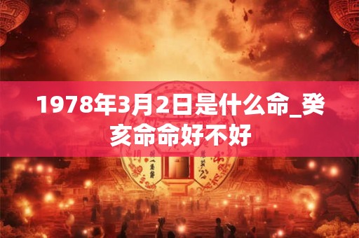 1978年3月2日是什么命_癸亥命命好不好 1978年3月2日是什么命_癸亥命命好不好