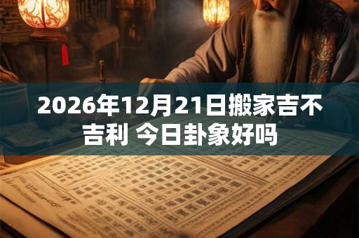 2026年12月21日搬家吉不吉利 今日卦象好吗 2026年12月21日搬家吉不吉利 今日卦象好吗