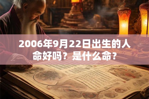 2006年9月22日出生的人命好吗？是什么命？