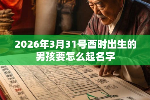 2026年3月31号酉时出生的男孩要怎么起名字 2026年3月31号酉时出生的男孩要怎么起名字