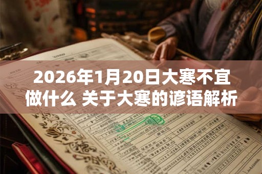 2026年1月20日大寒不宜做什么 关于大寒的谚语解析