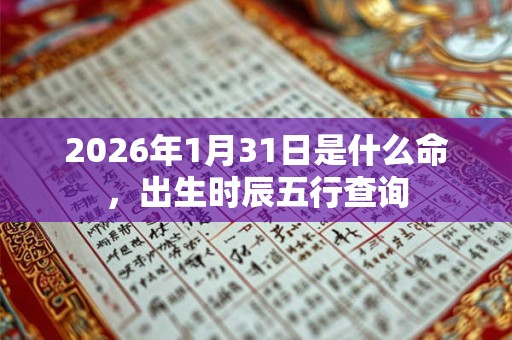2026年1月31日是什么命,出生时辰五行查询 2026年1月31日是什么命,出生时辰五行查询