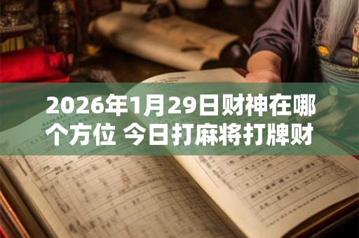 2026年1月29日财神在哪个方位 今日打麻将打牌财运方位！