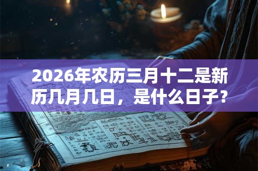 2026年农历三月十二是新历几月几日，是什么日子？