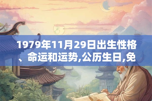 1979年11月29日出生性格、命运和运势,公历生日,免费算命