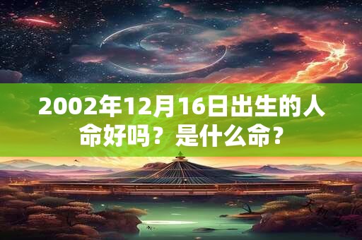 2002年12月16日出生的人命好吗？是什么命？