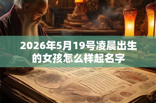 2026年5月19号凌晨出生的女孩怎么样起名字 2026年5月19号凌晨出生的女孩怎么样起名字