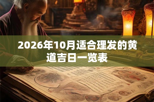 2026年10月适合理发的黄道吉日一览表 2026年10月适合理发的黄道吉日一览表