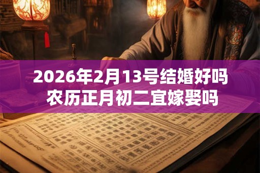 2026年2月13号结婚好吗 农历正月初二宜嫁娶吗 2026年2月13号结婚好吗 农历正月初二宜嫁娶吗