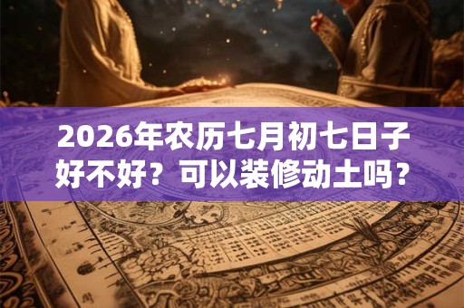 2026年农历七月初七日子好不好？可以装修动土吗？