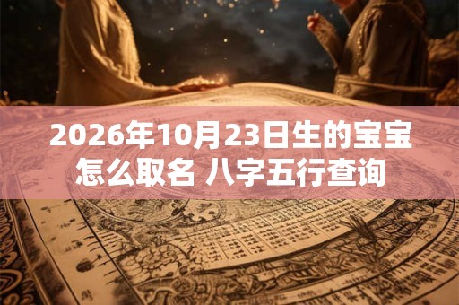 2026年10月23日生的宝宝怎么取名 八字五行查询 2026年10月23日生的宝宝怎么取名 八字五行查询