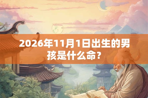 2026年11月1日出生的男孩是什么命？