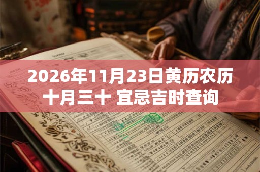 2026年11月23日黄历农历十月三十 宜忌吉时查询