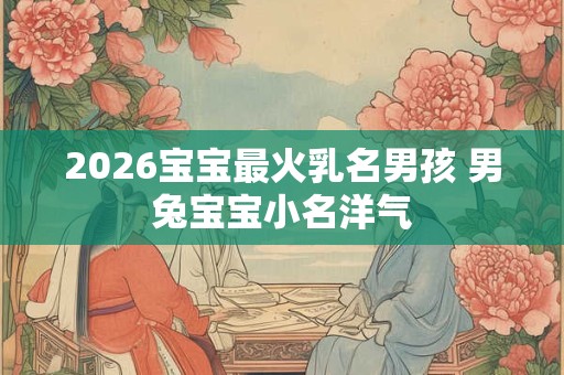 2026宝宝最火乳名男孩 男兔宝宝小名洋气