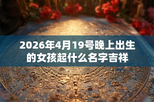 2026年4月19号晚上出生的女孩起什么名字吉祥