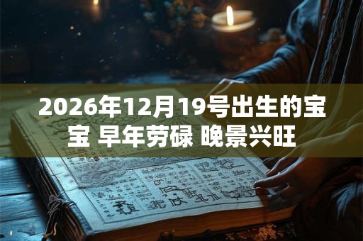 2026年12月19号出生的宝宝 早年劳碌 晚景兴旺