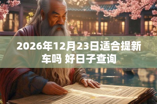 2026年12月23日适合提新车吗 好日子查询