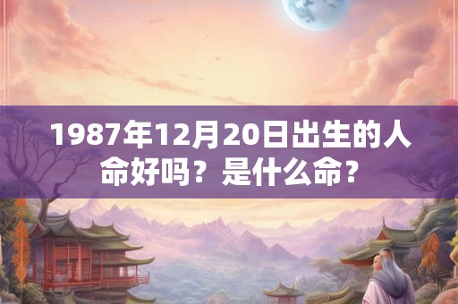 1987年12月20日出生的人命好吗？是什么命？