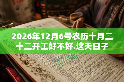 2026年12月6号农历十月二十二开工好不好.这天日子好吗？
