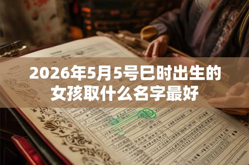 2026年5月5号巳时出生的女孩取什么名字最好