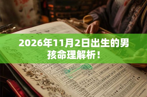 2026年11月2日出生的男孩命理解析! 2026年11月2日出生的男孩命理解析!